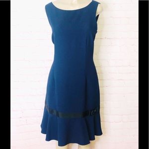 Karl Lagerfeld blue shift dress with a bow